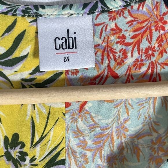 CAbi Golden Glow Floral Multi-Print Sleeveless Top Style 5547 Sz M - Picture 5 of 7